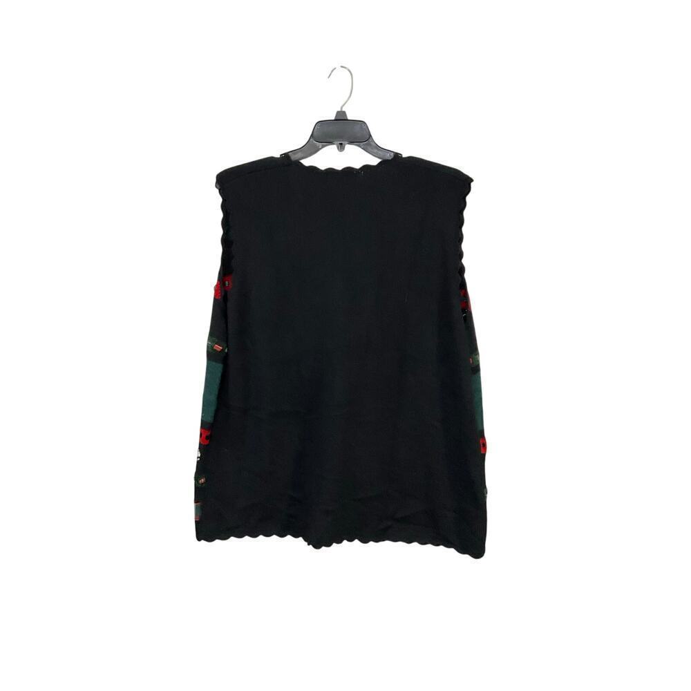 VTG 90s Koret Women’s Christmas Sweater Vest Plaid Hearts Gifts Sz 2X Button - Picture 3 of 6